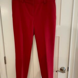 Ann Taylor Red Cropped Ankle Pants